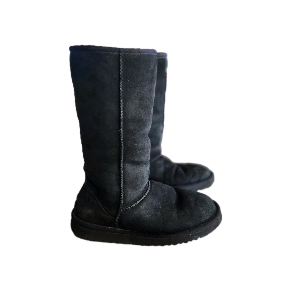Ugg Australia 5815 Sheepskin Classic Tall‎ Black Boots Women's 7  Pre 2016